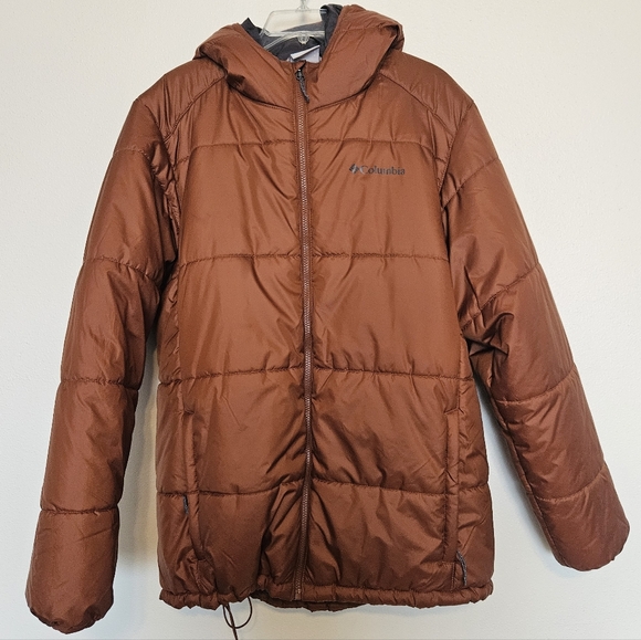 Columbia Other - Columbia Rust Orange Hooded Puffer Jacket Large